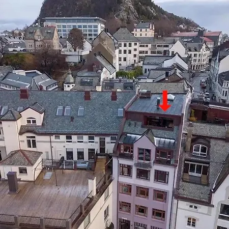 Sentral Toppleilighet Med Unik Utsikt * Alesund